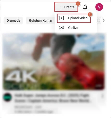 Log in to your YouTube account