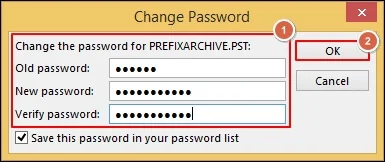 verify passwords to change