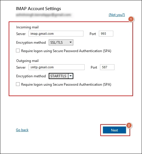 IMAP Account Settings