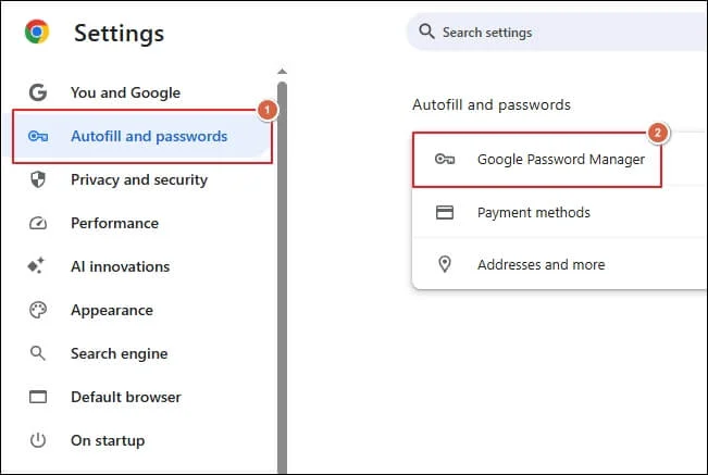 Google Password Manager
