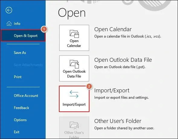 Open Export