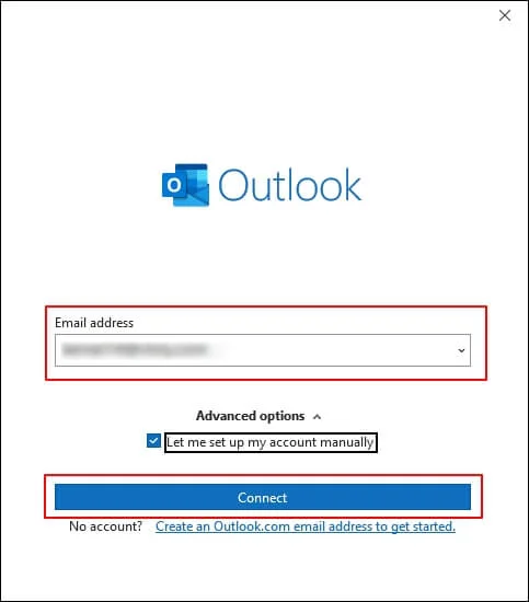 Connect the email
