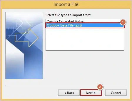 Outlook Data file