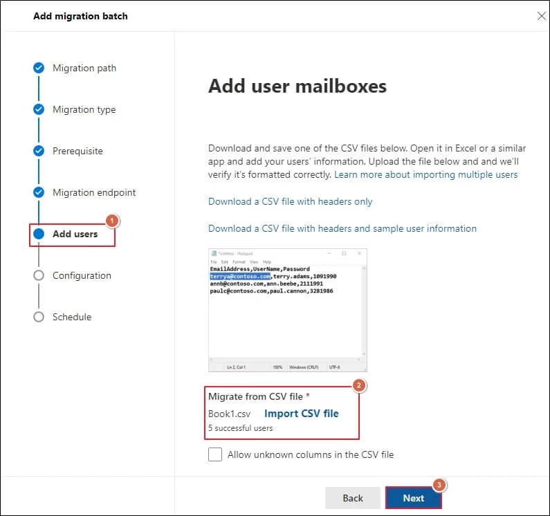 Add User Mailboxes