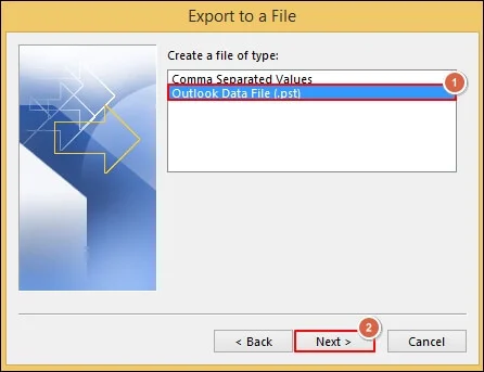 Outlook data file