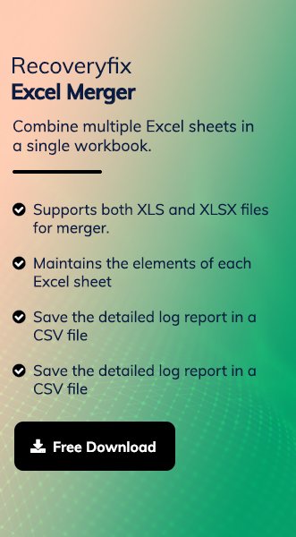 Recoveryfix Excel Merger