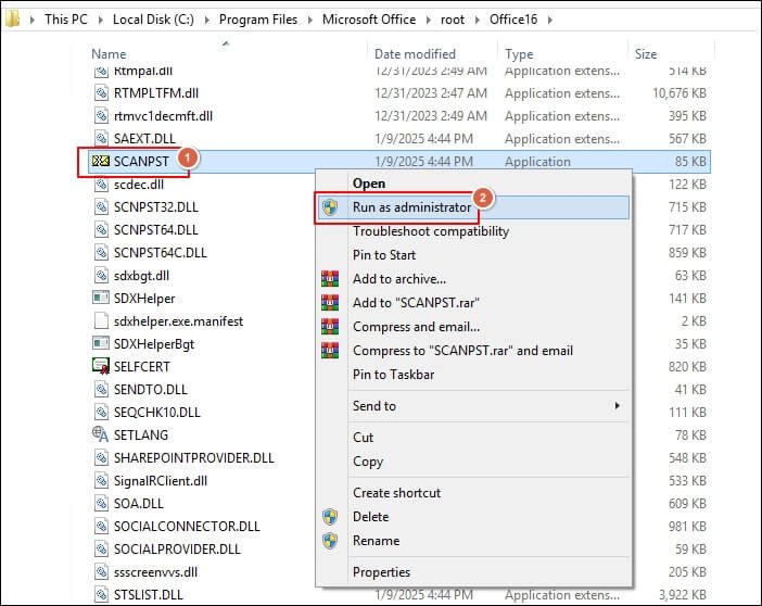 Run as administrator