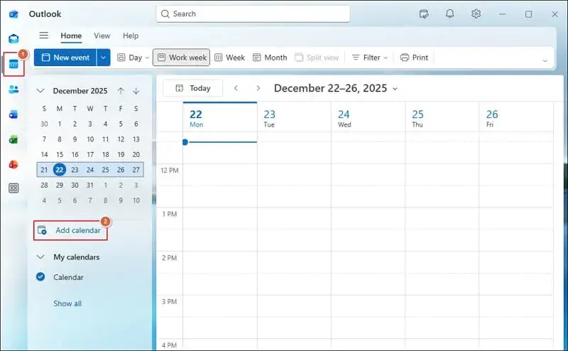 Add Calendar