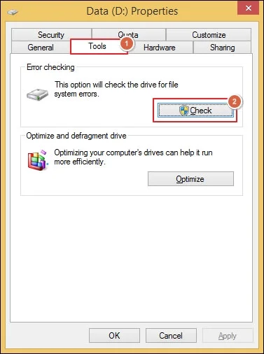Navigate to tool and check