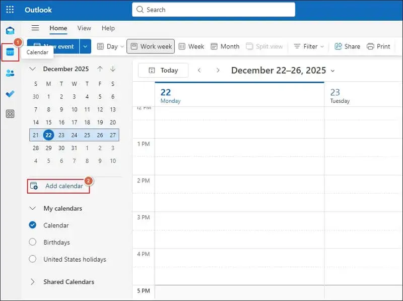 Add Calendar