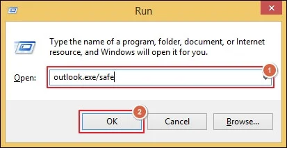 Open Outlook in safe mode