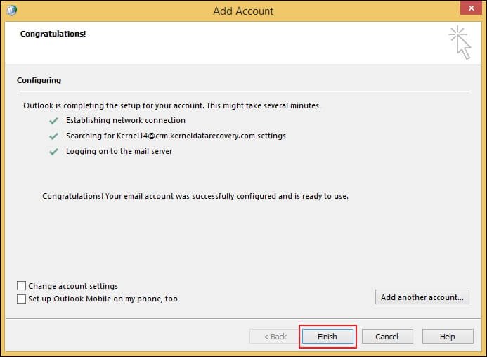 wait for configure the profile completely