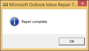 Wait for the repair process to be completed