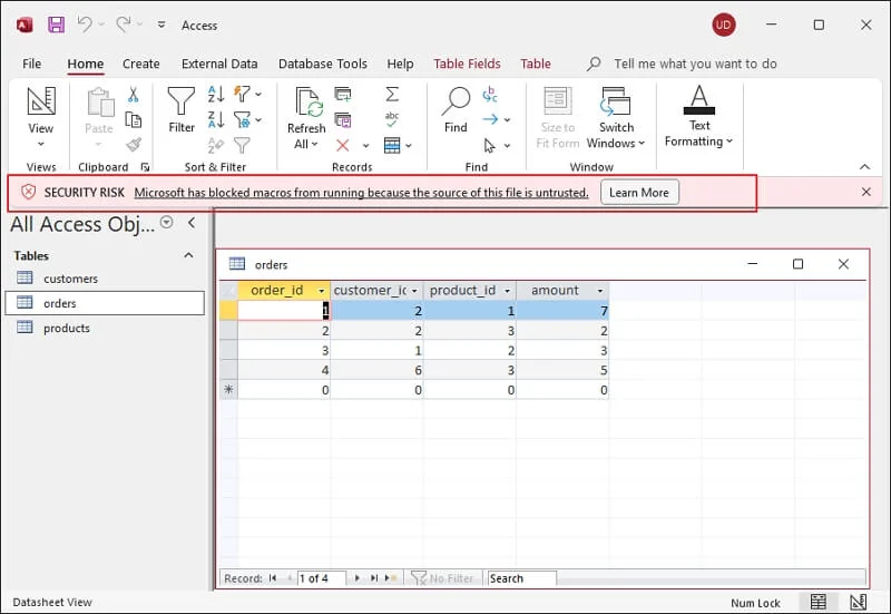 Enable security warnings