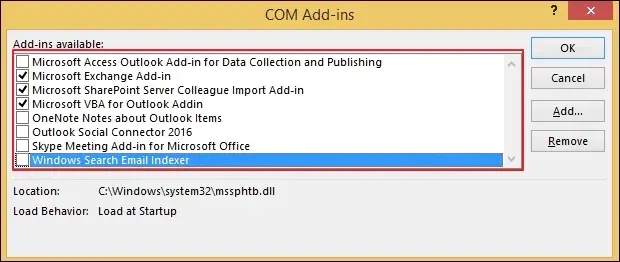 Disable all the add-ins