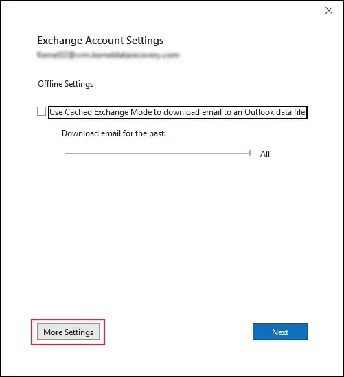Click on more settings