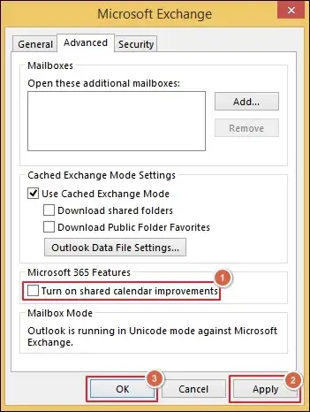 Apply change and click OK