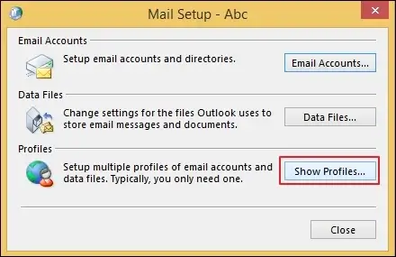 Click on Show Profiles