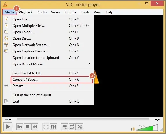 Go to the Media Convert or Save option.