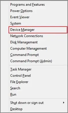 click on the Device Manager