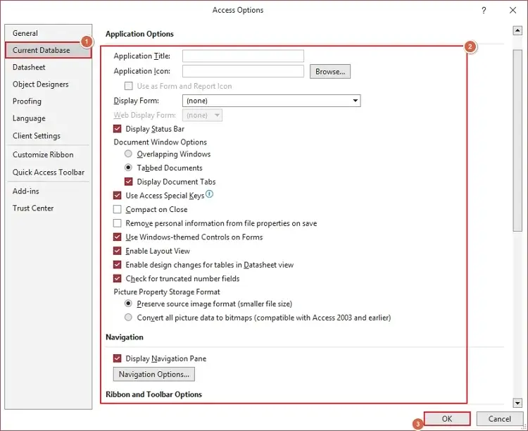 Choose the Current Database