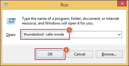 Restart the application in Safe Mode by using the Run wizard