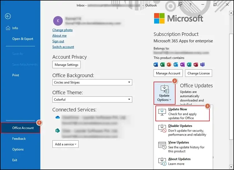 Click on the Update Options and Update Now