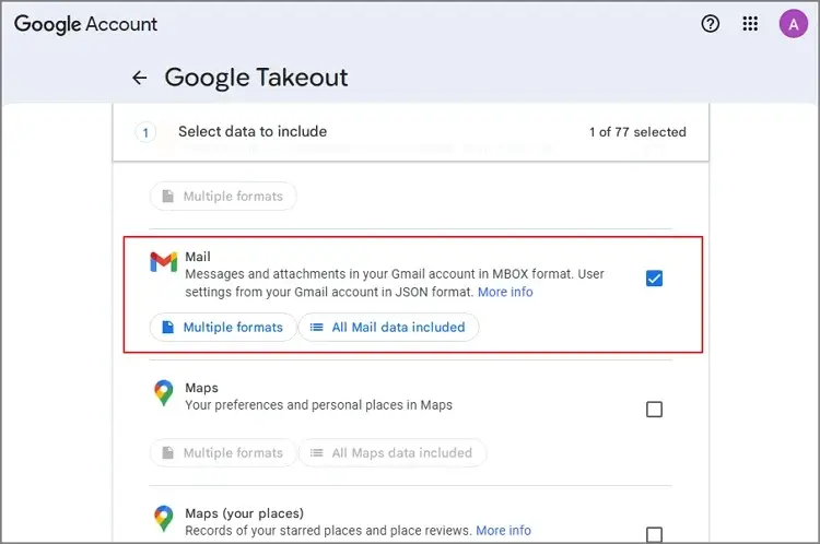 Tap on the Mail option.
