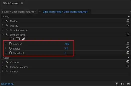 Adjust the following settings to optimize the video output