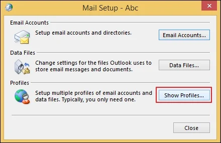 Click on Show Profiles to proceed
