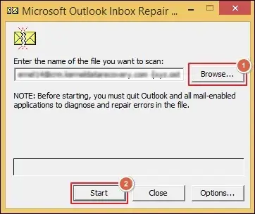 Browse to add the data file and Start the process