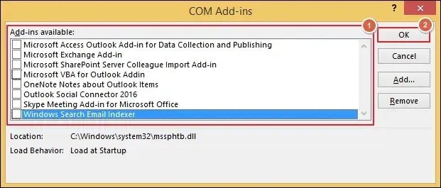 Disable add-ins individually to identify the problematic one