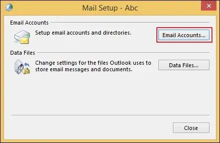 Tap on Email Accounts to proceed further