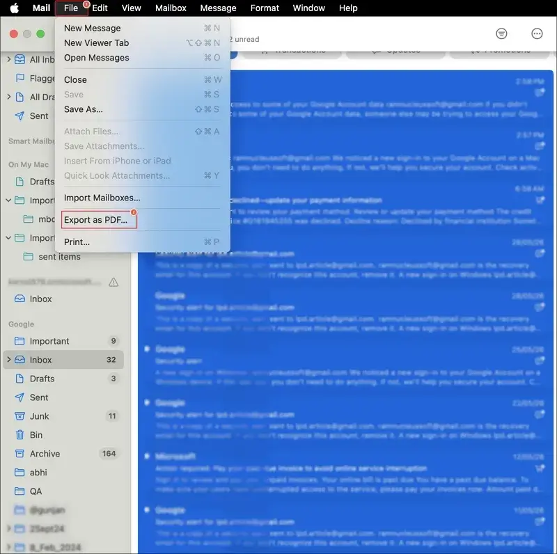 Export as PDF