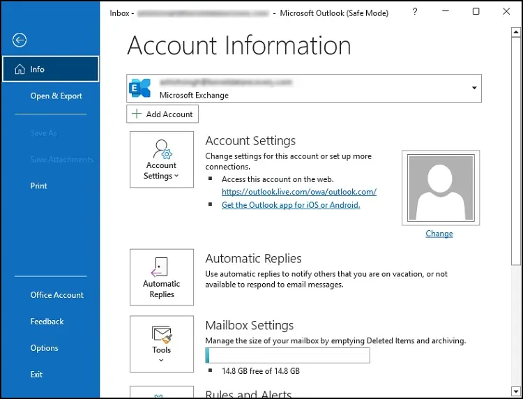 after opening, go to the File and then Options tab
