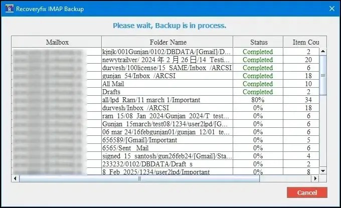 start the backup process