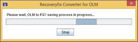 OLM to EML conversion starts