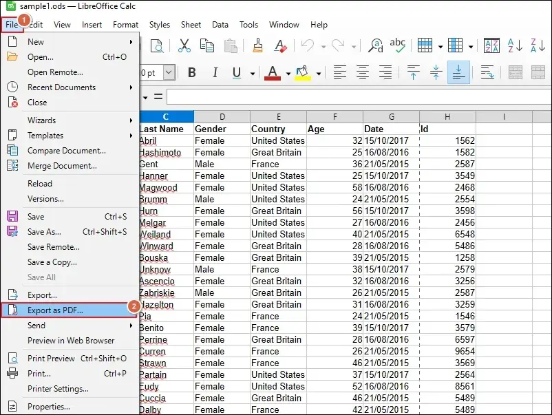 Export check Selection Save