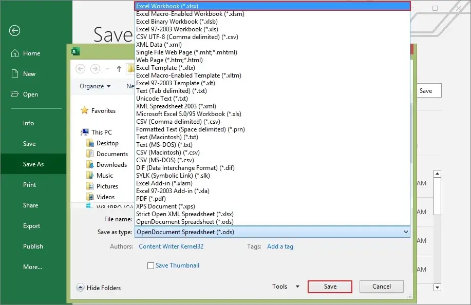 Convert ODS to Excel (XLS/XLSX): 5 Easy Methods