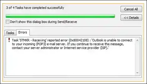 error 0x80042108