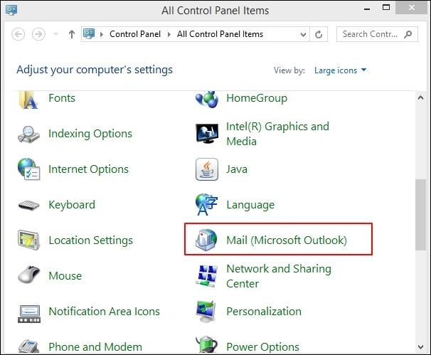Go to Mail Option