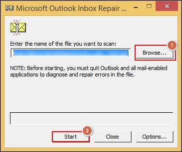 Start tool to scan the file