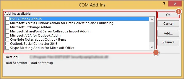 Disable Add-ins