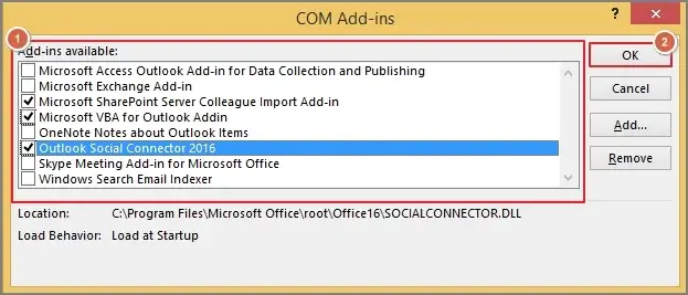 Uncheck the unnecessary add-ins