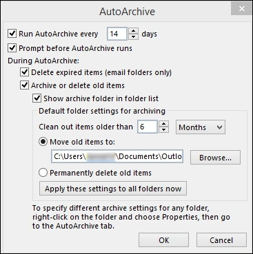 Manage the settings