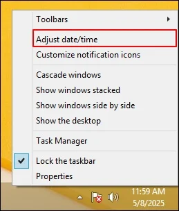 select Adjust date