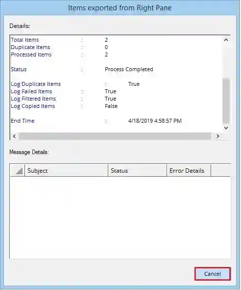 Get a complete report after successful migration