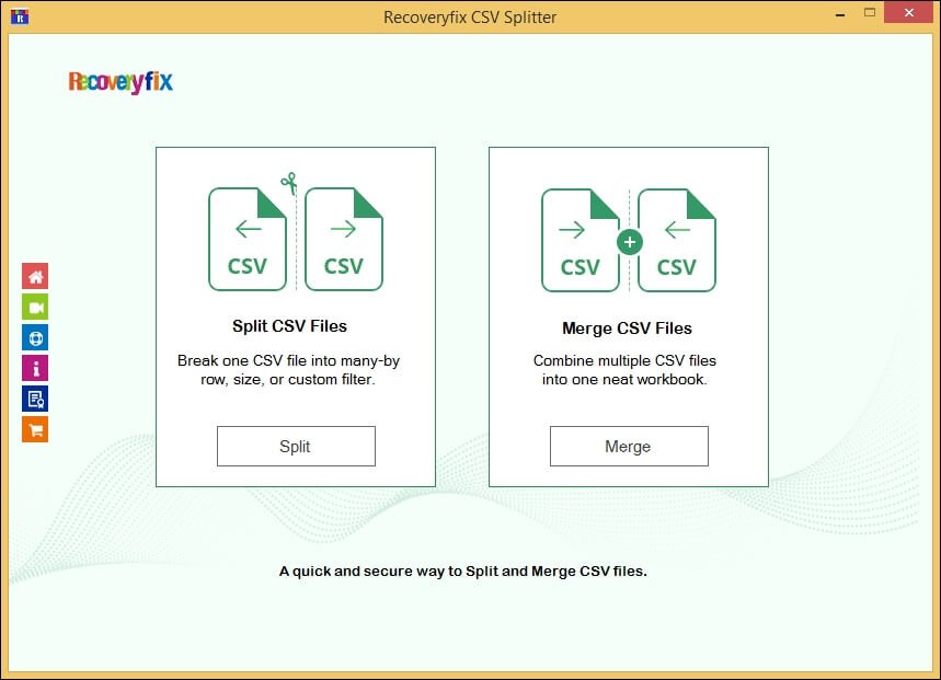 Select Split option