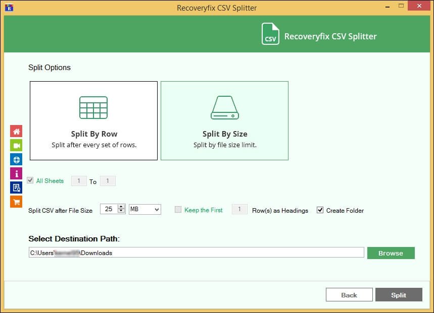 Split Excel Files by Size