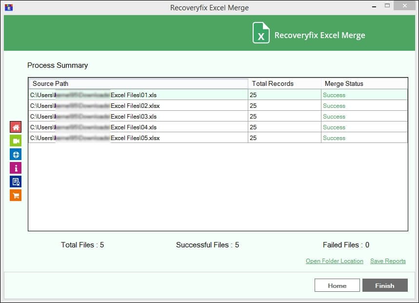 start merging the Excel sheets